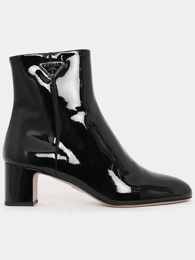 Patent Leather Ankle Boots Black - PRADA - BALAAN 3