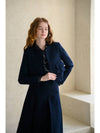 Caisienne Jacquard Setup Crop Jacket_Navy Blue - CAHIERS - BALAAN 9