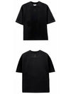 Logo Overfit Round Short Sleeve T Shirt Black Men s W243TS10718B TJ - WOOYOUNGMI - BALAAN 4