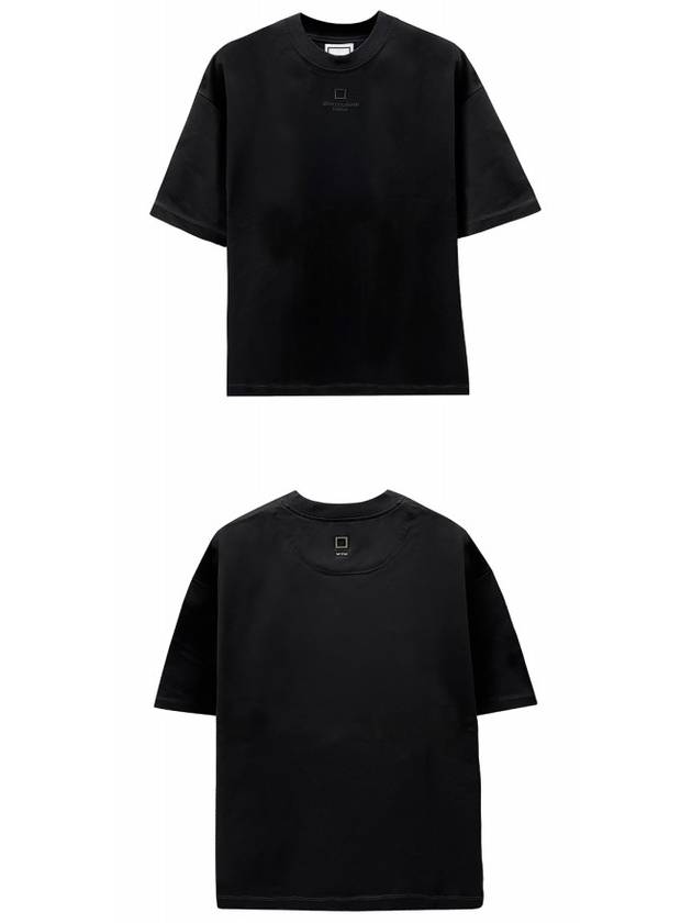 Logo Overfit Round Short Sleeve T Shirt Black Men s W243TS10718B TJ - WOOYOUNGMI - BALAAN 4