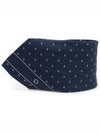 100 Silk Navy White Pattern Tie - DUNHILL - BALAAN 1