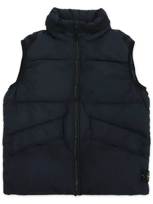 Kids Crinkle Reps Recycled Nylon Down Vest Navy - STONE ISLAND - BALAAN 4