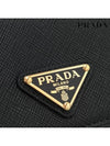 Saffiano Leather Triangle Logo Card Wallet Black - PRADA - BALAAN 6