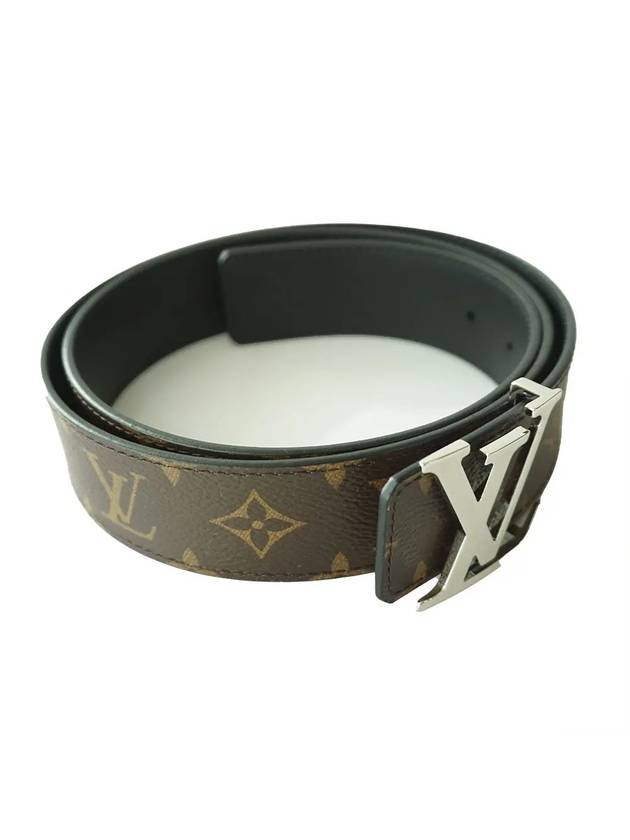 LV Initiales Reversible Monogram Leather Belt Black Brown - LOUIS VUITTON - BALAAN 1