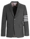 Diagonal Armband Cotton Shooting Engineer Classic Jacket Grey - THOM BROWNE - BALAAN 2