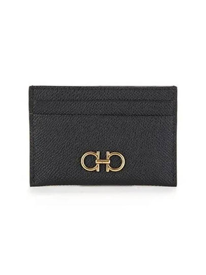 Gancini Card Wallet Black - SALVATORE FERRAGAMO - BALAAN 2