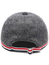 Striped Wool Ball Cap Grey - THOM BROWNE - BALAAN 5