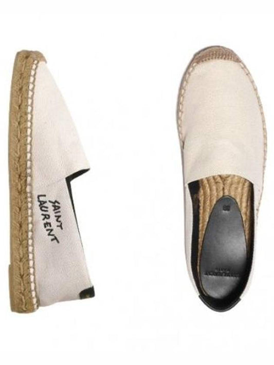 Slip-on embroidered logo espadrilles - SAINT LAURENT - BALAAN 1