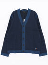 V-neck Organic Cotton Cardigan Navy - PAUL SMITH - BALAAN 4