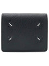 Stitch Leather Compact Half Wallet Black - MAISON MARGIELA - BALAAN 3