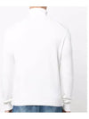 Small Heart Logo Extrafine Merino Wool Turtleneck White - AMI - BALAAN 4