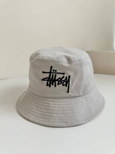 Brushed Big Basic Bucket Hat Grey - STUSSY - BALAAN 2