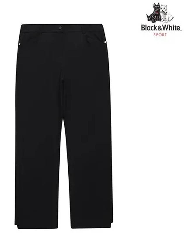 Fall synthetic white brushed bootcut 94 pants 5003LXWNBLACK - BLACK&WHITE - BALAAN 1