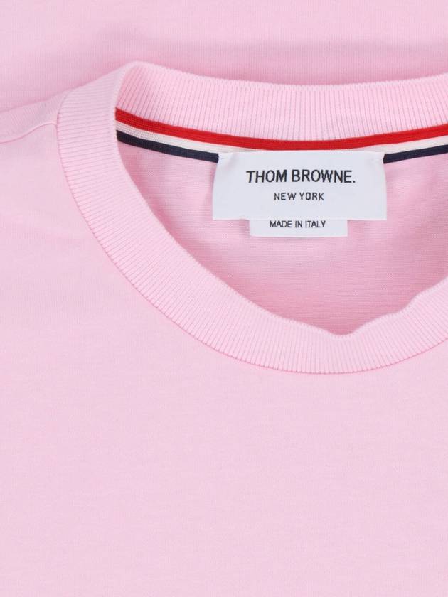 Midweight Jersey Anchor Short Sleeve T-Shirt Pink - THOM BROWNE - BALAAN 5