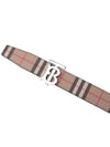 Reversible Monogram Motif Vintage Check Leather Belt Beige - BURBERRY - BALAAN 7