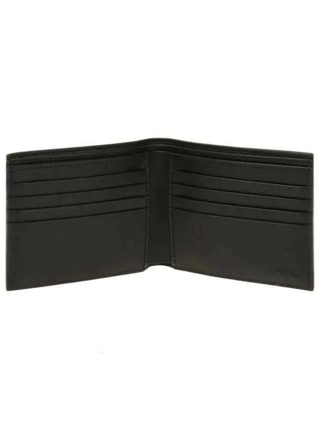 Shadow Diagonal Leather Half Wallet Black - FENDI - BALAAN 5