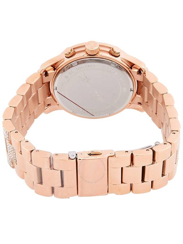 Michael Kors Runway Chronograph Quartz Crystal Rose Gold Dial Ladies Watch MK7481 - MICHAEL KORS - BALAAN 3