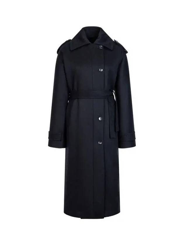 Women s back pleated wool coat black 271952 - GIORGIO ARMANI - BALAAN 1