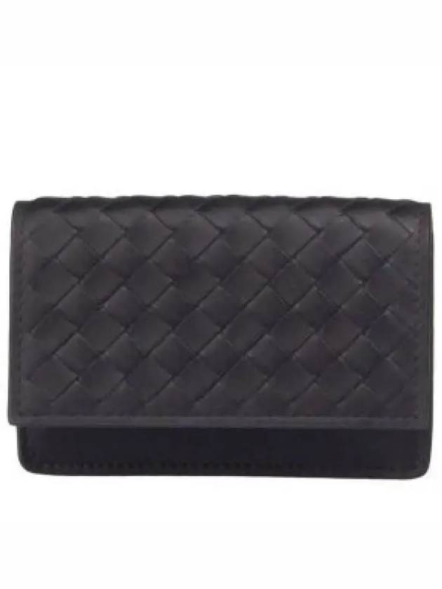 Intrecciato Flap Business Card Wallet Black - BOTTEGA VENETA - BALAAN 2