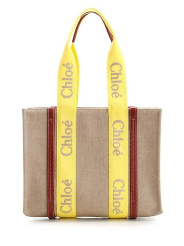 Woody Medium Tote Bag Yellow - CHLOE - BALAAN 1