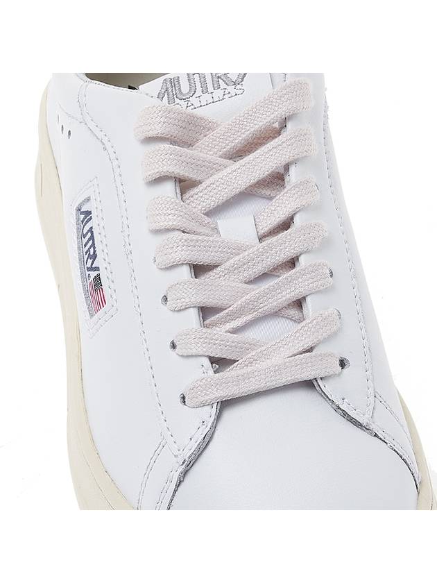 Dallas Green Tab Leather Low Top Sneakers White - AUTRY - BALAAN 9