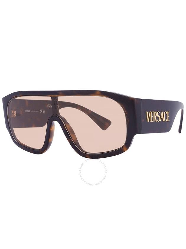 Versace Light Brown Shield Ladies Sunglasses VE4439 108/73 33 - VERSACE - BALAAN 2