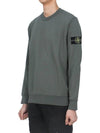 Wappen Patch Garment Dyed Sweatshirt Musk Green - STONE ISLAND - BALAAN 4