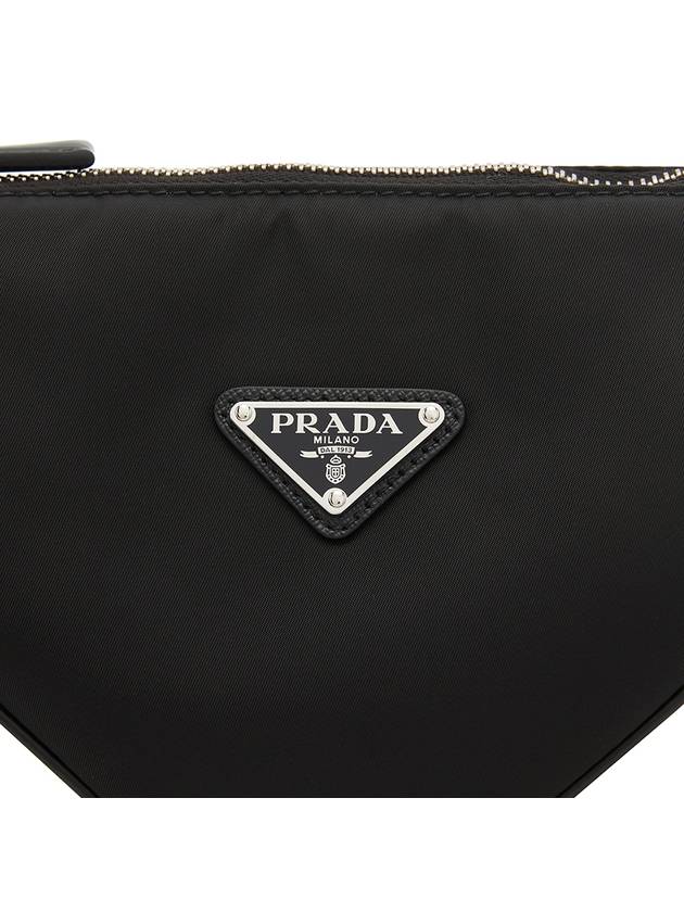 Triangle Logo Re-Nylon Cross Bag Black - PRADA - BALAAN 9