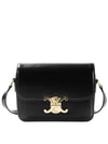 Classique Triomphe Shiny Calfskin Shoulder Bag Black - CELINE - BALAAN 2