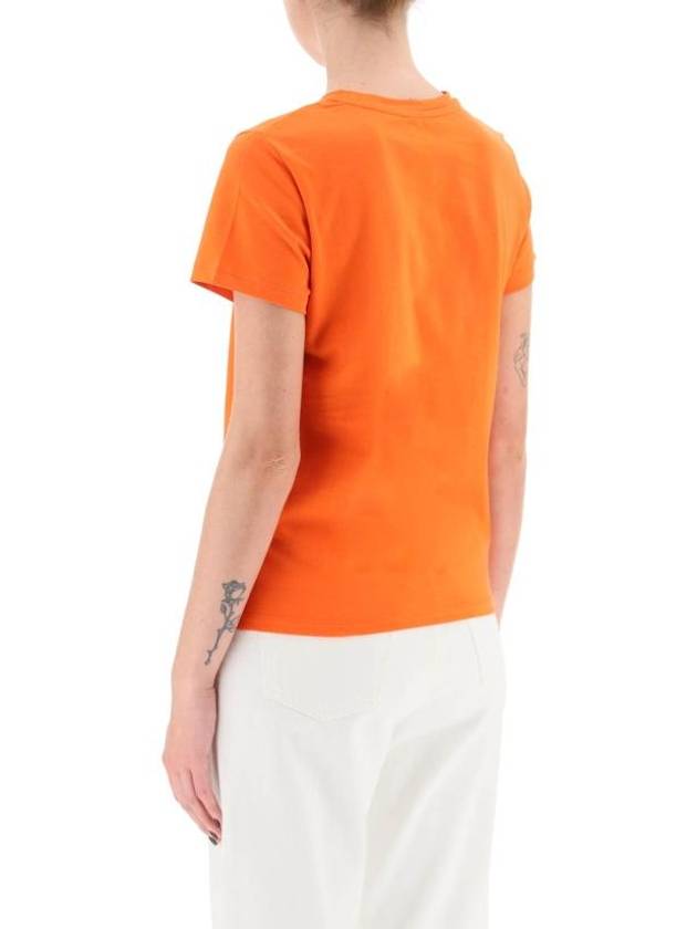 VPC Logo Organic Cotton Short Sleeve T-Shirt Orange - A.P.C. - BALAAN 4