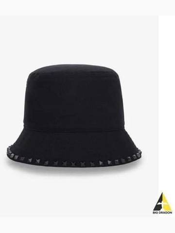 Rockstud Bucket Hat Black 5Y2HGA11LHJ0NO - VALENTINO - BALAAN 1