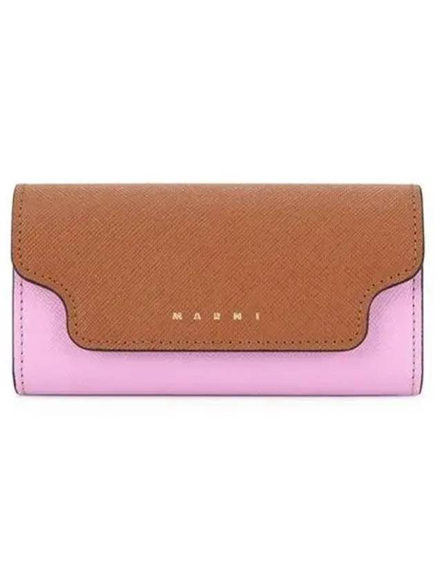 Saffiano Leather Key Holder Moca - MARNI - BALAAN 2