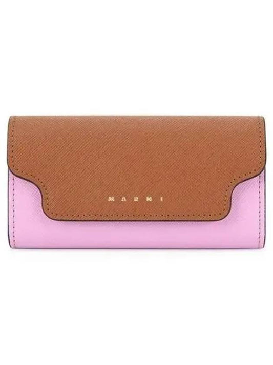 Saffiano Leather Key Holder Moca - MARNI - BALAAN 2