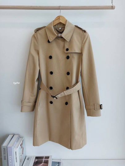 Women's Harbon Half Trench Coat Beige - BURBERRY - BALAAN 2