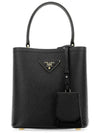 Panier Saffiano Leather Small Tote Bag Black - PRADA - BALAAN 3