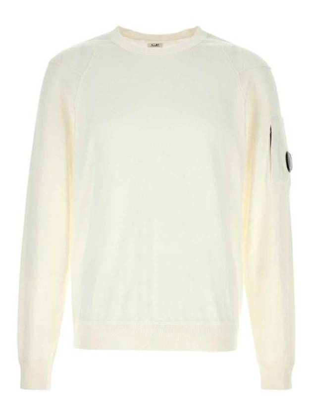 Logo Crew Neck Cotton Sweatshirt White - CP COMPANY - BALAAN 2