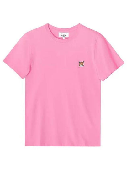 Fox Head Patch Regular Short Sleeve T-Shirt Pink - MAISON KITSUNE - BALAAN 2