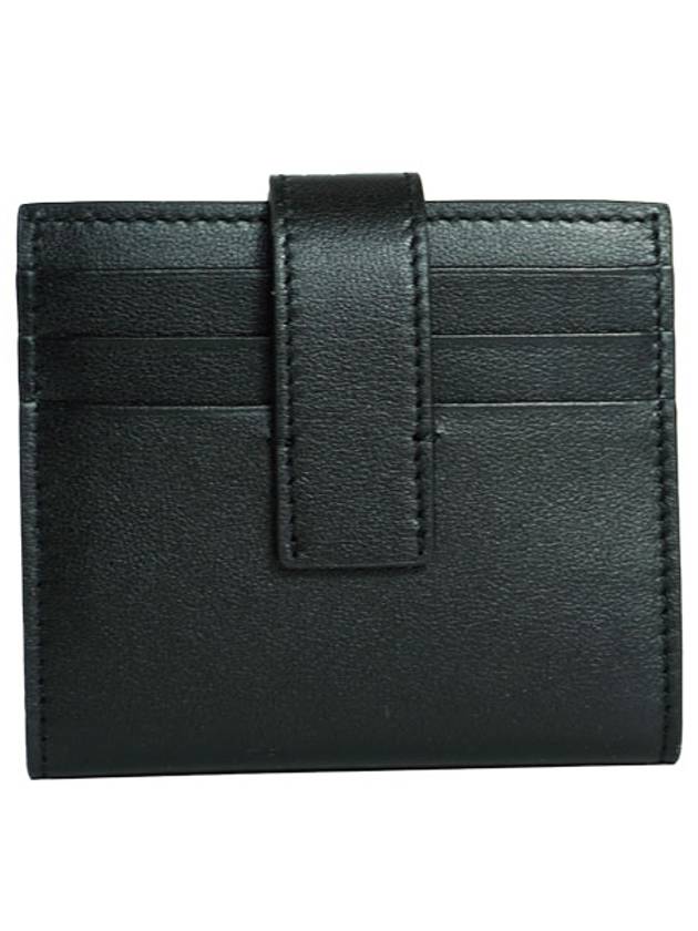 V Logo Signature Card Wallet Black - VALENTINO - BALAAN 3