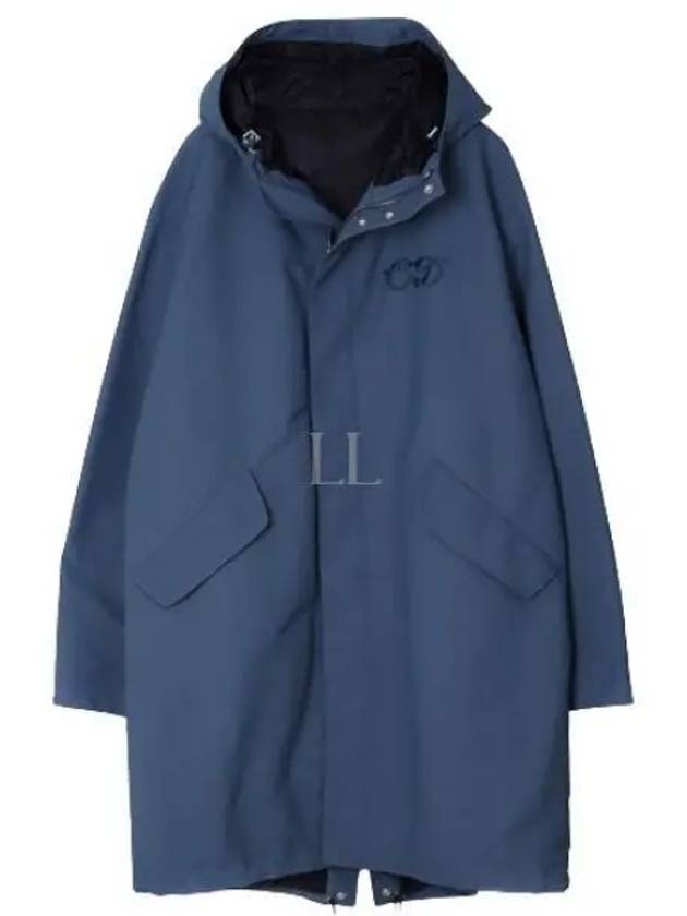 Homme Logo Fishtail Parka Blue - DIOR - BALAAN 2