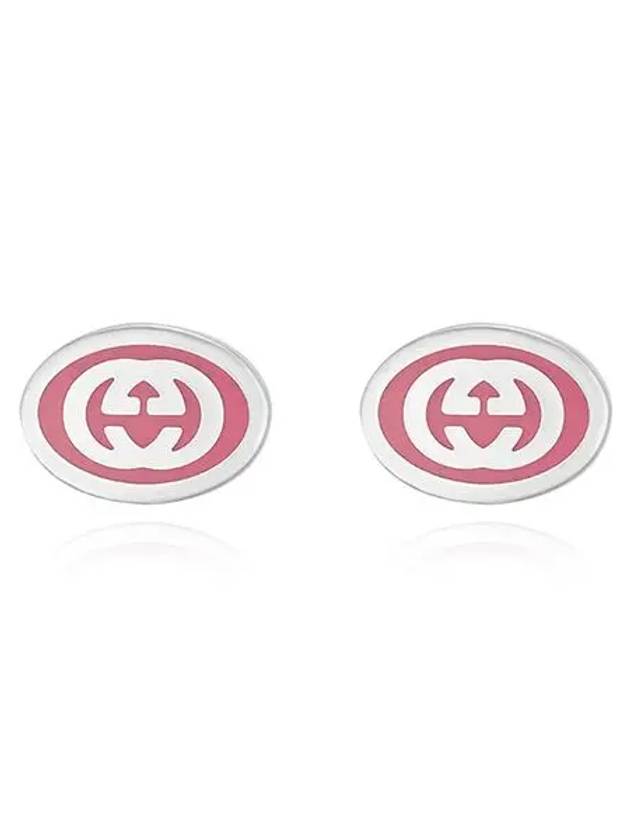 Interlocking G Enamel Earrings YBD753485001 Silver - GUCCI - BALAAN 6