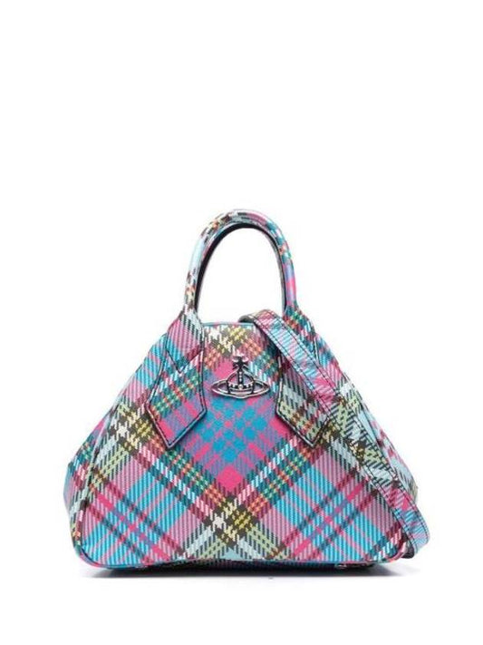 Yasmine Tartan Check Mini Tote Bag - VIVIENNE WESTWOOD - BALAAN 1