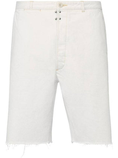 Cotton Denim Shorts White - MAISON MARGIELA - BALAAN 1