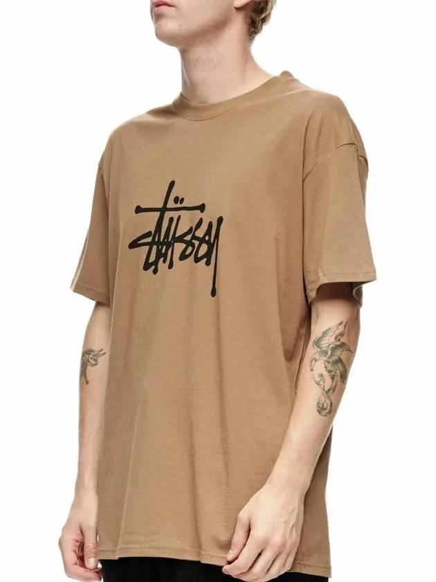 Men s Solid Graffiti SS T Shirt Chocolate Tee - STUSSY - BALAAN 3