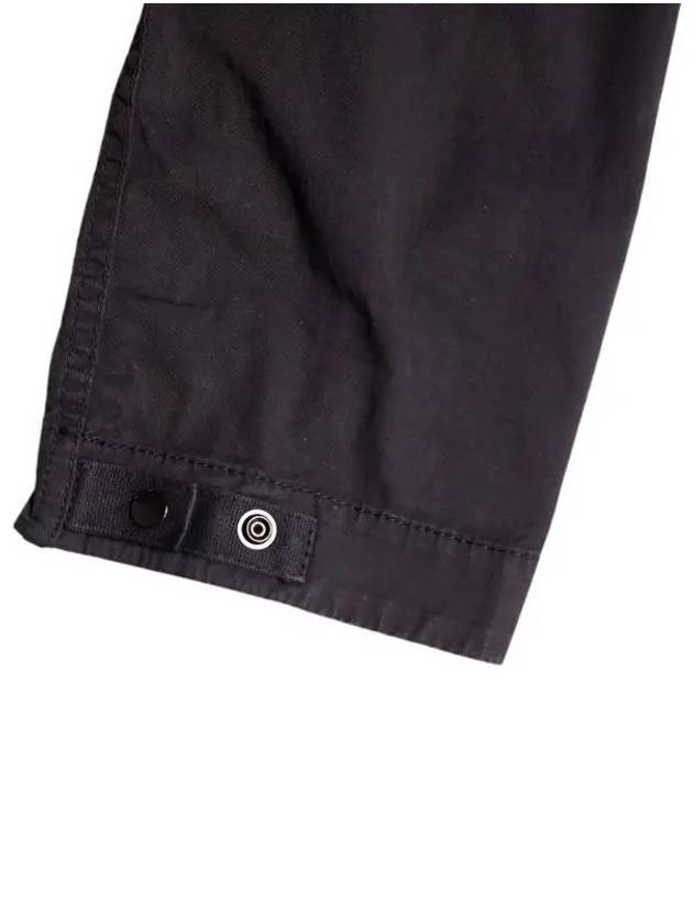 Supima Cotton Twill Over Long Sleeve Shirt Black - STONE ISLAND - BALAAN 5