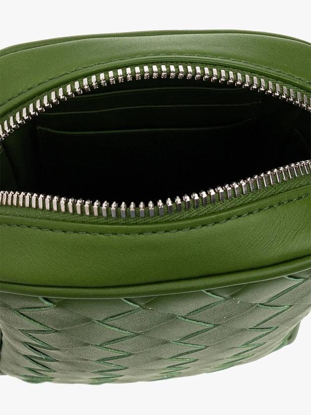 Intrecciato Zipper Leather Mini Cross Bag Avocado - BOTTEGA VENETA - BALAAN 6