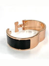 Click Clock H Bracelet Rose Gold Noir - HERMES - BALAAN 7