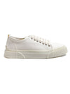 Canvas Low-Top Sneakers Ivory - AMI - BALAAN 1