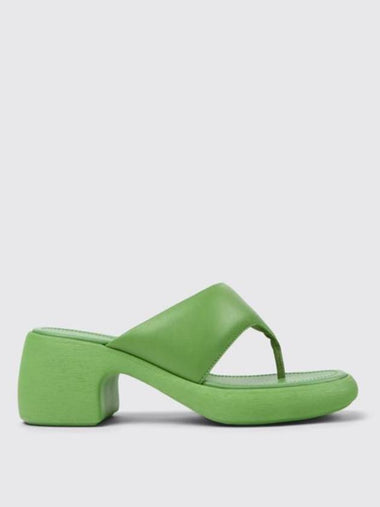 Thelma Leather Flip Flops Green - CAMPER - BALAAN 1