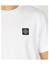 Logo Patch Short Sleeves T-Shirt White - STONE ISLAND - BALAAN 5