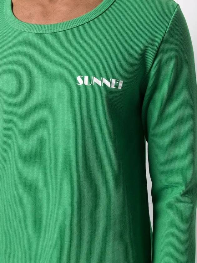 Knit Unisex Mini Logo Ribbed Ribbed Green - SUNNEI - BALAAN 6